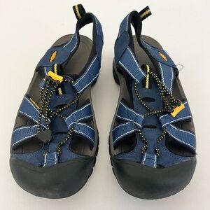 Keen Women’s Navy and Yellow Adventure Sandals size 8 38.5 EU